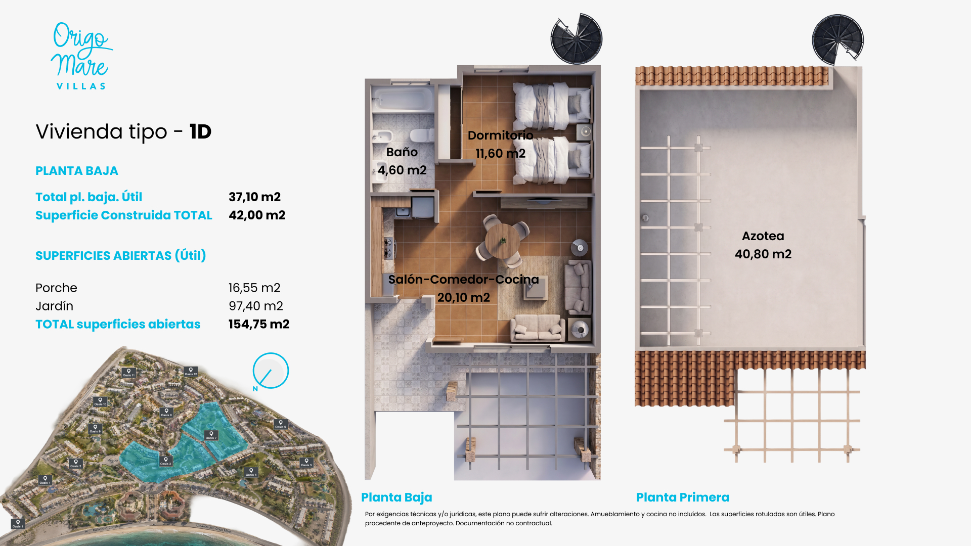 Plano comercial Estudio Origo Mare Fuerteventura